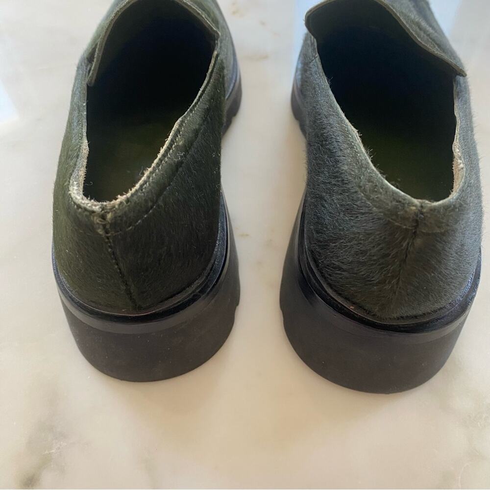 Vince Olive Green Suede Chunky Loafers - Picture 7 of 10